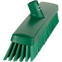 Push Broom Head, Fine/Stiff Bristles, 16-1/2", Polyester/Polypropylene, Green R.M.G. Prévention