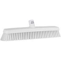 Push Broom Head, Fine/Stiff Bristles, 16-1/2", Polyester/Polypropylene, White R.M.G. Prévention