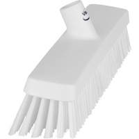 Push Broom Head, Fine/Stiff Bristles, 16-1/2", Polyester/Polypropylene, White R.M.G. Prévention