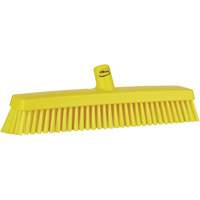 Push Broom Head, Fine/Stiff Bristles, 16-1/2", Polyester/Polypropylene, Yellow R.M.G. Prévention