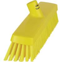 Push Broom Head, Fine/Stiff Bristles, 16-1/2", Polyester/Polypropylene, Yellow R.M.G. Prévention