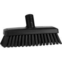 Compact Wall/Deck Broom, Stiff Bristles, 8-9/10", Polyester/Polypropylene, Black R.M.G. Prévention