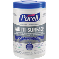 Professional Multi-Surface Sanitizing & Disinfecting Wipes, 7" x 10", 110 Count R.M.G. Prévention