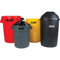 Half-Round Garbage Bin with Lid, Polyethylene, 21 US gal. R.M.G. Prévention
