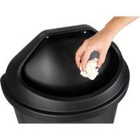 Half-Round Garbage Bin with Lid, Polyethylene, 21 US gal. R.M.G. Prévention