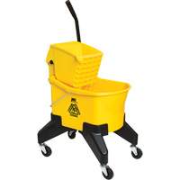 Seau & essoreuse pour vadrouille Grizzly, Pression vers le bas, 8 gal. US (32 pintes), Jaune R.M.G. Prévention