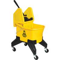 Seau & essoreuse pour vadrouille Grizzly, Pression lat&eacute;rale, 8 gal. US (32 pintes), Jaune R.M.G. Prévention