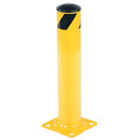Butoir de s&eacute;curit&eacute;, Acier, 24" h x 4,5" la, Jaune R.M.G. Prévention