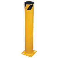 Butoir de s&eacute;curit&eacute;, Acier, 36" h x 5,5" la, Jaune R.M.G. Prévention