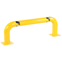 Low Profile Rack Guards, 4' W x 1.4' H, Yellow R.M.G. Prévention