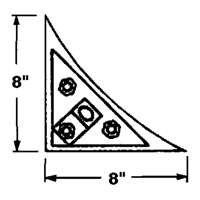 Cale de roue, 8" x 8" x 8", Noir R.M.G. Prévention