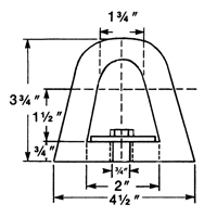 Extruded Rubber Dock Fenders, Rubber, 4-1/2" W x 12" L x 3-3/4" D R.M.G. Prévention