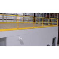 Mezzanine Safety Gate, 68-1/2" L x 42" H, 80-1/16" Raised, Yellow R.M.G. Prévention