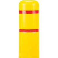 Capuchon en poly&eacute;thyl&egrave;ne pour borne de protection, 4-1/2" dia. x 52" l, Rouge/Jaune R.M.G. Prévention
