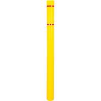 Capuchon en poly&eacute;thyl&egrave;ne pour borne de protection, 4-1/2" dia. x 64" l, Rouge/Jaune R.M.G. Prévention