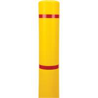 Capuchon en poly&eacute;thyl&egrave;ne pour borne de protection, 4-1/2" dia. x 64" l, Rouge/Jaune R.M.G. Prévention