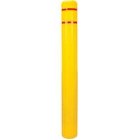 Capuchon en poly&eacute;thyl&egrave;ne pour borne de protection, 6-5/8" dia. x 60" l, Rouge/Jaune R.M.G. Prévention