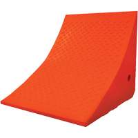 Cale-roue pour &eacute;quipement lourd de 70 tonnes, Ur&eacute;thane, Orange R.M.G. Prévention