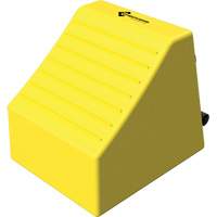 Checkers Safety Heavy-Duty Ultra Class Mining Wheel Chock, HDPE, Yellow, 14-1/2" W x 17-1/2" D x 16" H R.M.G. Prévention