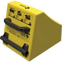 Checkers Safety Heavy-Duty Ultra Class Mining Wheel Chock, HDPE, Yellow, 14-1/2" W x 17-1/2" D x 16" H R.M.G. Prévention