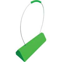 Checkers Safety SafeRay  Aircraft Wheel Chock with Ergonomic Cable Handle, Urethane, Fluorescent Green, 24" W x 8" D x 6" H R.M.G. Prévention