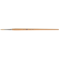 Pure White Bristle Round Marking Paint Brush, 7/32" Brush Width, White China, Wood Handle R.M.G. Prévention