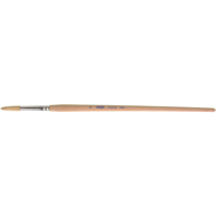Pure White Bristle Round Marking Paint Brush, 9/32" Brush Width, White China, Wood Handle R.M.G. Prévention