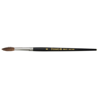 Black Pointed Bristle Artist Brush, 5.7 mm Brush Width, Camel Hair, Wood Handle R.M.G. Prévention