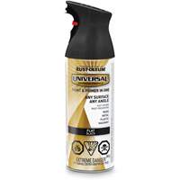 Universal&reg; Enamel Paint & Primer In One, Black, Very Flat, Aerosol Can R.M.G. Prévention