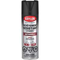 Peinture Tough Coat avec technologie Rust Barrier, Noir, Semi-brillant, 425 g, Canette a&eacute;rosol R.M.G. Prévention