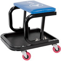 JMS-641A Mechanic's Roller Seat, Vinyl, Blue, 300 lbs. Capacity R.M.G. Prévention