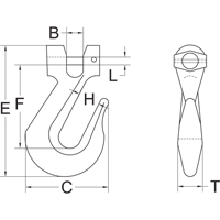 Clevis Slip Hook - Grade 70 R.M.G. Prévention