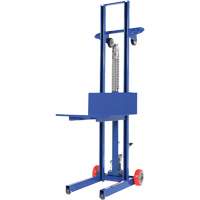 Gerbeur hydraulique &agrave; plateforme, M&eacute;canisme Pompe au pied, Capacit&eacute; de 400 lb, Levage max de 51-1/8" R.M.G. Prévention