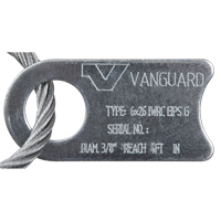 &eacute;lingue de levage &agrave; c&acirc;ble m&eacute;tallique - deux boucles, galvanis&eacute; R.M.G. Prévention