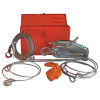 Tirfor&reg; Wire Rope Hoist TU17 Rescue Kit, 5/16" Wire Diameter, 2000  lbs. (1 tons) Capacity R.M.G. Prévention