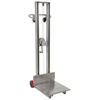 Platform Lift Stacker, Hand Winch Operated, 400 lbs. Capacity, 58" Max Lift R.M.G. Prévention