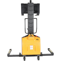 Narrow Mast Powered Lift Stacker, Electric Operated, 1500 lbs. Capacity, 63" Max Lift R.M.G. Prévention