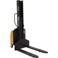 Narrow Mast Powered Lift Stacker, Electric Operated, 1000 lbs. Capacity, 63" Max Lift R.M.G. Prévention