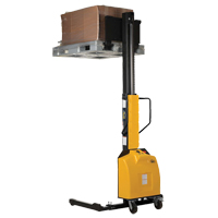 Narrow Mast Powered Lift Stacker, Electric Operated, 1500 lbs. Capacity, 98" Max Lift R.M.G. Prévention