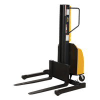 Narrow Mast Powered Lift Stacker, Electric Operated, 1500 lbs. Capacity, 98" Max Lift R.M.G. Prévention
