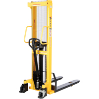 Manual Hydraulic Stacker, Hand Pump Operated, 2000 lbs. Capacity, 63" Max Lift R.M.G. Prévention