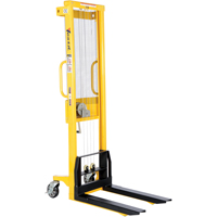 Manual Stacker, Hand Winch Operated, 770 lbs. Capacity, 60" Max Lift R.M.G. Prévention