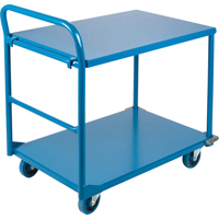 Chariots &agrave; tablettes/plateforme, Acier, 24" la x 36" p x 40" h, Capacit&eacute; de la plateforme 1300 lb R.M.G. Prévention