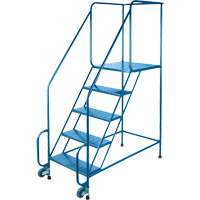 Tilt-N-Roll Ladders, Steel, 6 Steps, 22" Wide, 24" D x 56" H Top Step R.M.G. Prévention