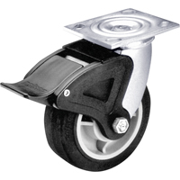 Total Locking Caster, Swivel with Brake, 6" (152.4 mm), Rubber, 450 lbs. (204 kg.) R.M.G. Prévention
