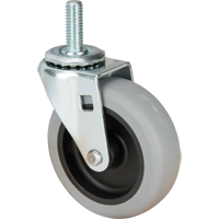 Stem Caster, Swivel, 3" (76 mm) Dia., 80 lbs. (36 kg.) Capacity R.M.G. Prévention