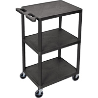 Utility Cart, 3 Tiers, 18" x 40" x 24", 400 lbs. Capacity R.M.G. Prévention