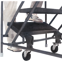 Slope Rolling Ladder, 9 Steps, Anti-Skid, 50° Incline, 90" High R.M.G. Prévention