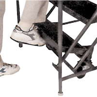Slope Rolling Ladder, 9 Steps, Anti-Skid, 50° Incline, 90" High R.M.G. Prévention