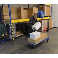 Platform Cart, 48" L x 24" W, 1500 lbs. Capacity, Mold-on Rubber Casters R.M.G. Prévention